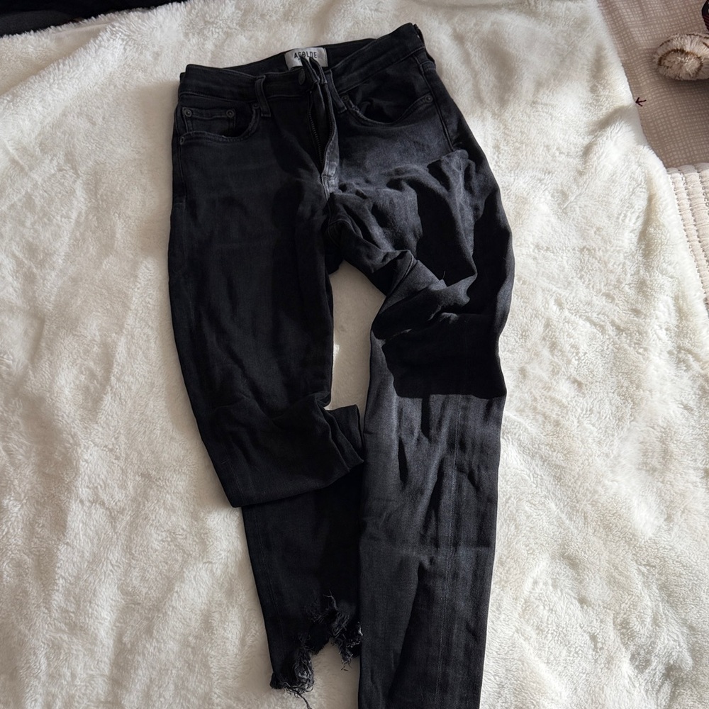 Agolde Black Ankle & Cropped Jeans